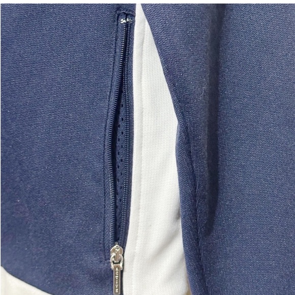 Ralph Lauren Lauren Active Women's Navy White Zip Up Jacket - Size Medium - Picture 6 of 6